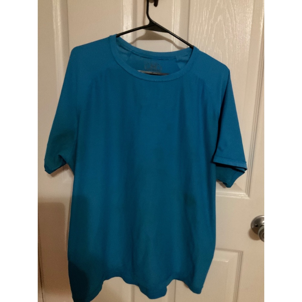 Under Armour Mens HeatGear Short Sleeve Athletic Shirt Teal Blue Medium